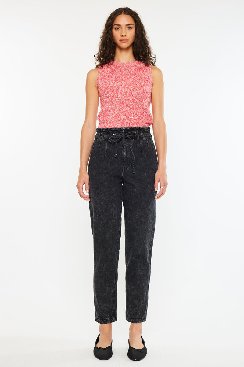 Rachelle Ultra High Rise Paperbag Mom Jeans - Official Kancan USA