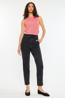  Rachelle Ultra High Rise Paperbag Mom Jeans