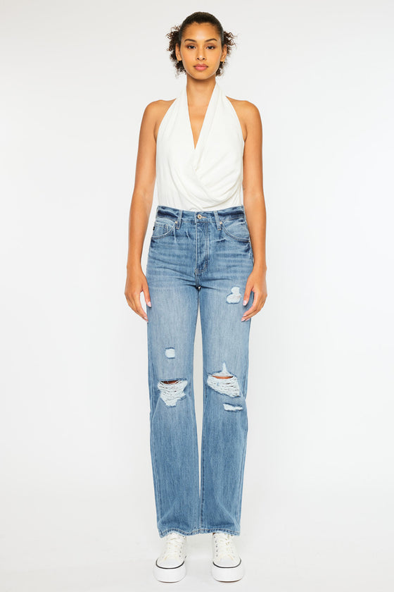 Hattie High Rise 90's Straight Leg Jeans - Official Kancan USA