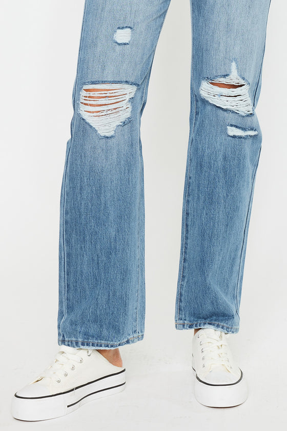 Hattie High Rise 90's Straight Leg Jeans - Official Kancan USA