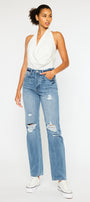 Hattie High Rise 90's Straight Leg Jeans - Official Kancan USA
