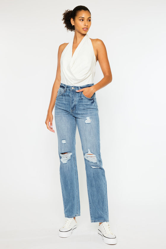 Hattie High Rise 90's Straight Leg Jeans - Official Kancan USA