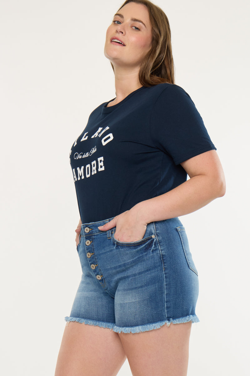 Devon High Rise Shorts (Plus Size)