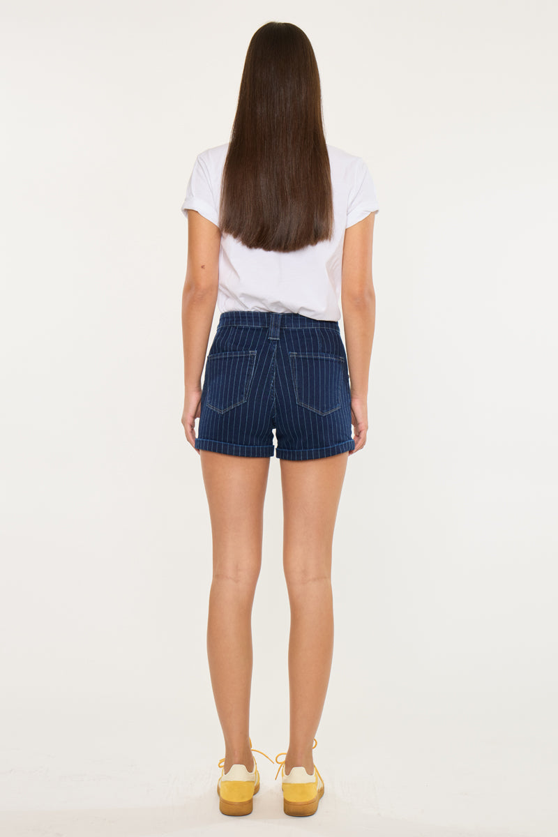 Marianna High Rise Striped Shorts - Official Kancan USA