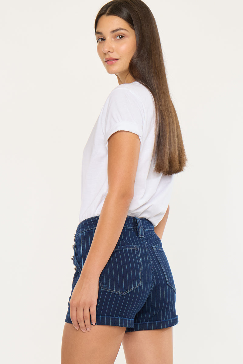 Marianna High Rise Striped Shorts - Official Kancan USA