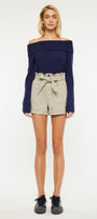 Laquell Ultra High Rise Belted Paperbag Shorts - Official Kancan USA