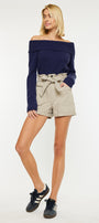 Laquell Ultra High Rise Belted Paperbag Shorts - Official Kancan USA