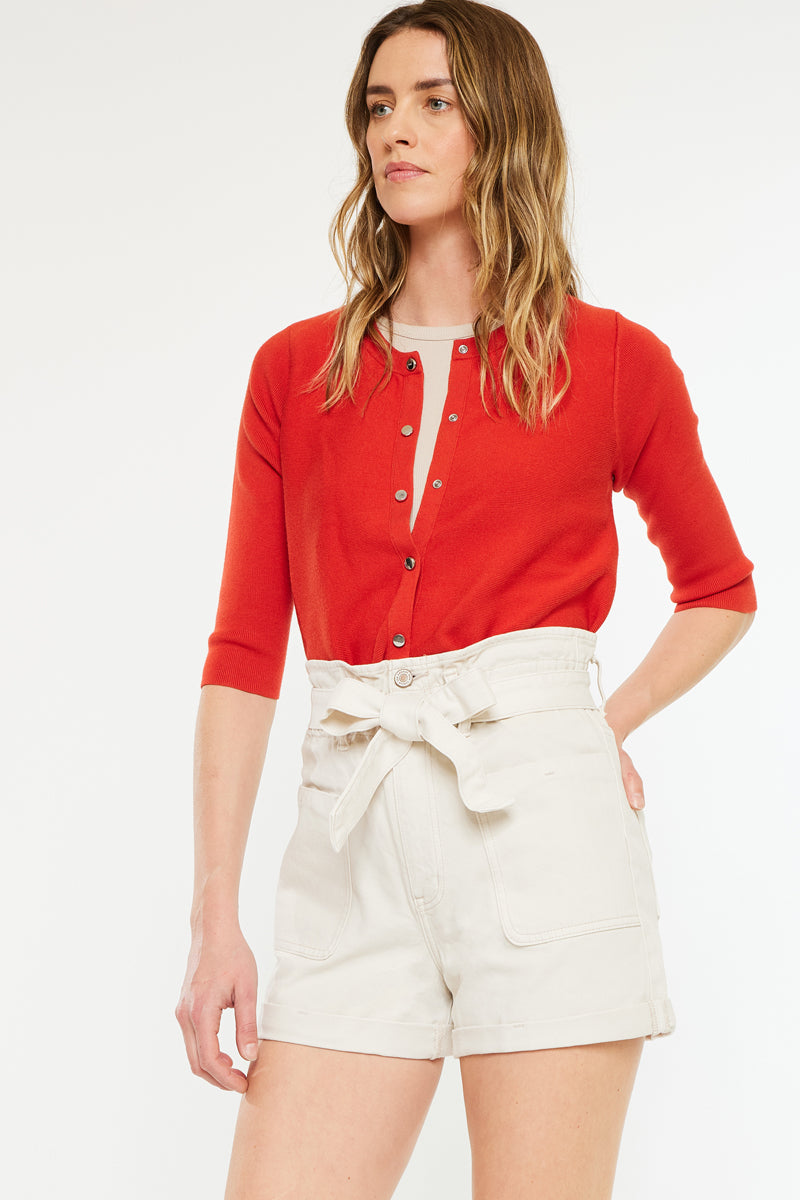 Laquell Ultra High Rise Belted Paperbag Shorts - Official Kancan USA