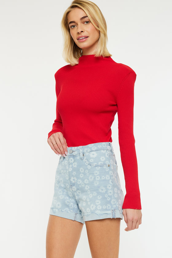 Lilly Floral High Rise Shorts - Official Kancan USA
