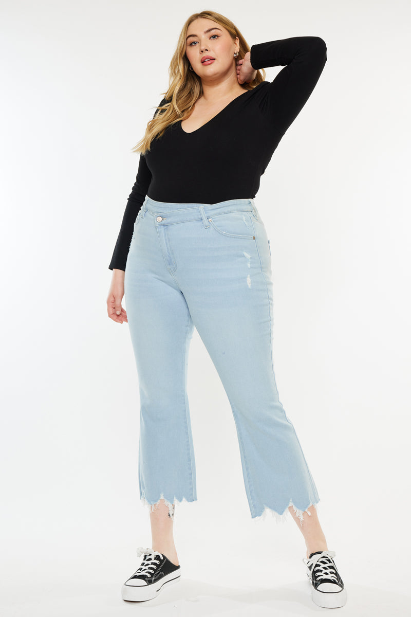 Anahi High Rise Kick-Flare Jeans (Plus Size) - Official Kancan USA