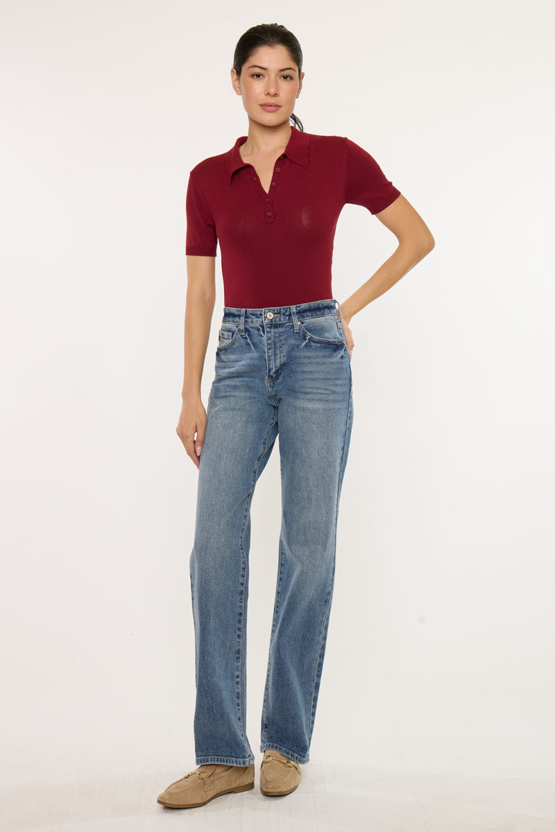 Ophelia High Rise True Straight Leg  Jeans