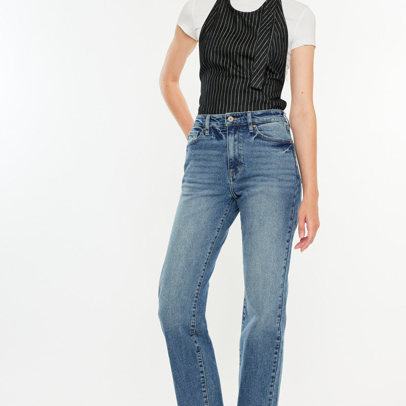 Ophelia High Rise True Straight Leg  Jeans - Official Kancan USA