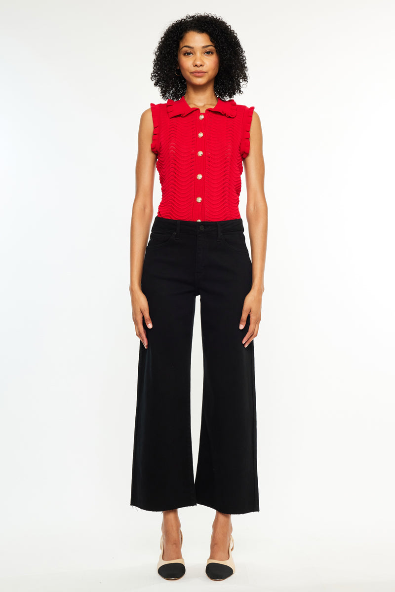 Dianella High Rise Crop Wide Leg Jeans - Official Kancan USA