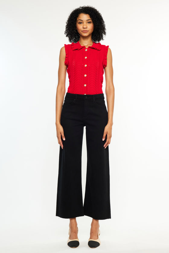 Dianella High Rise Crop Wide Leg Jeans - Official Kancan USA