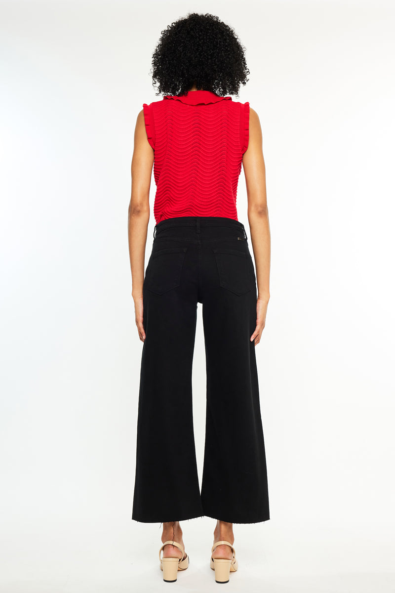 Dianella High Rise Crop Wide Leg Jeans - Official Kancan USA