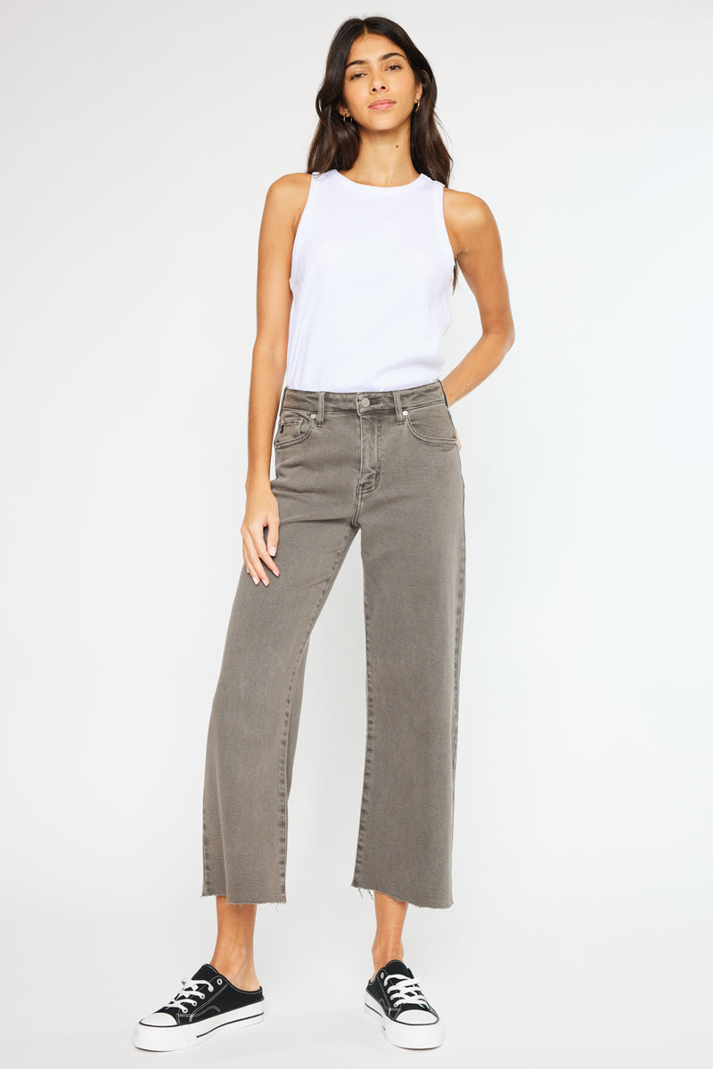 Dianella High Rise Crop Wide Leg Jeans - Official Kancan USA