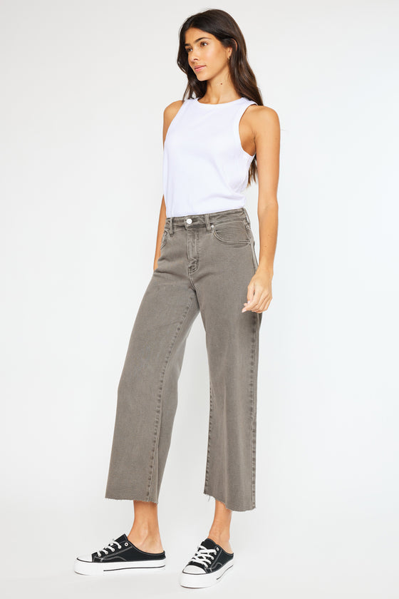Dianella High Rise Crop Wide Leg Jeans - Official Kancan USA