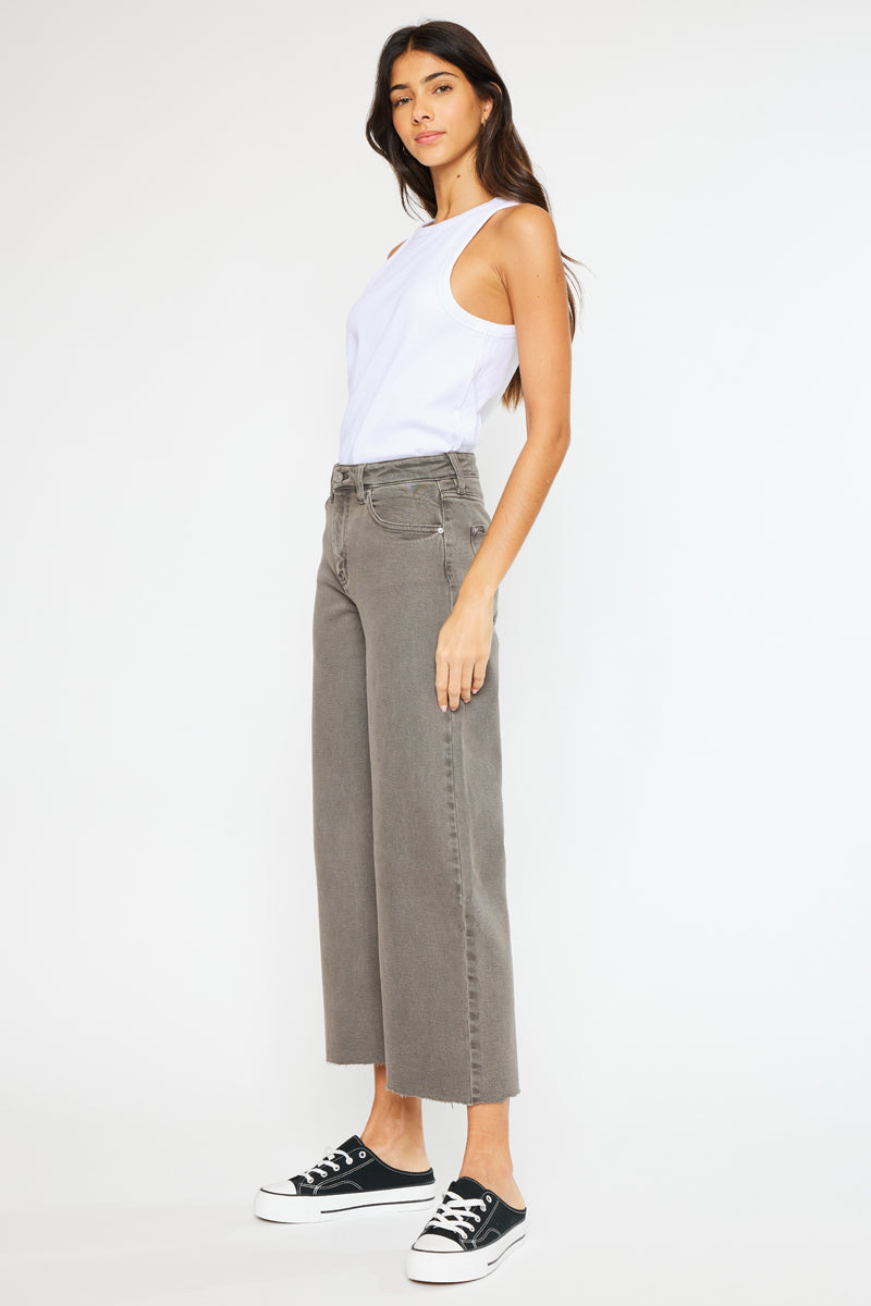 Dianella High Rise Crop Wide Leg Jeans - Official Kancan USA