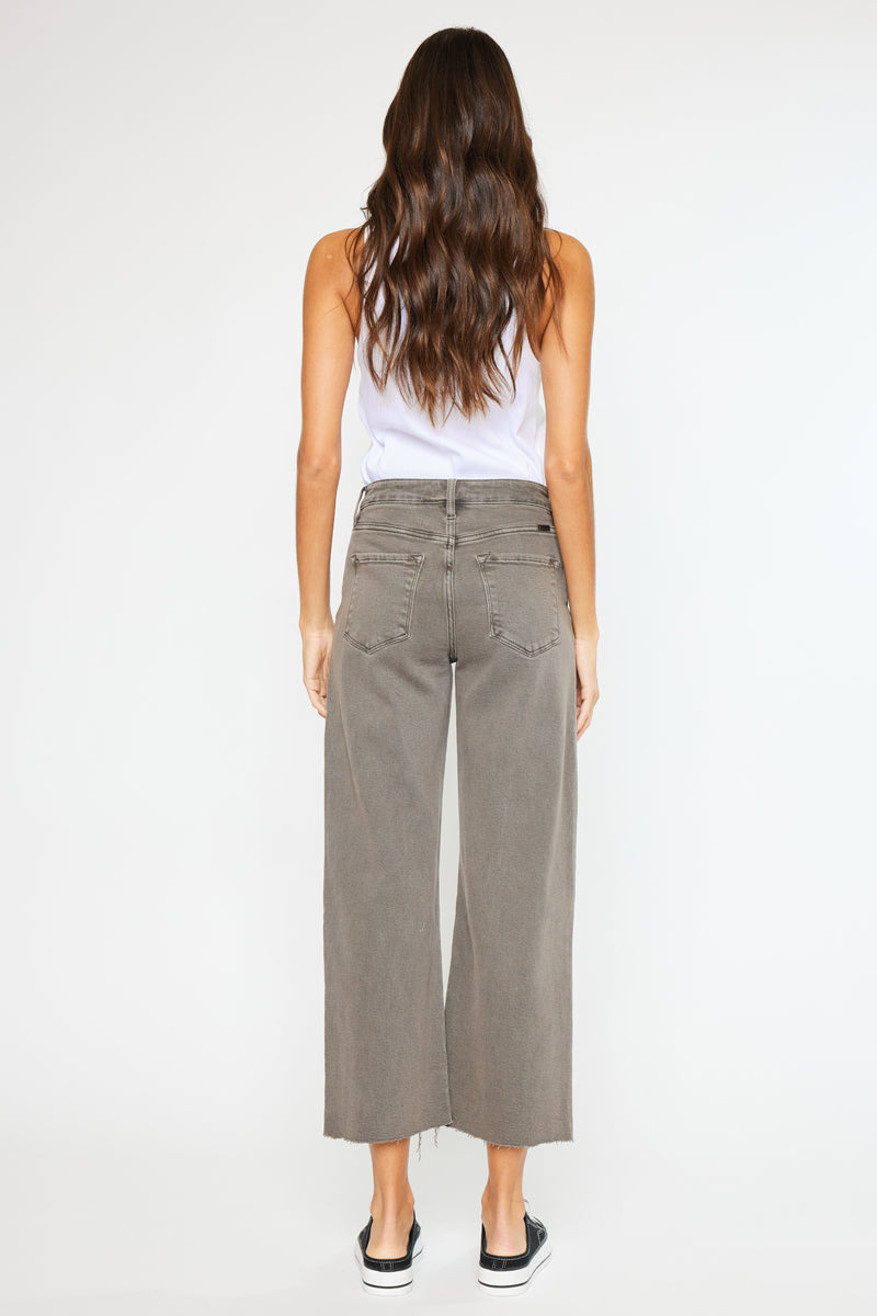 Dianella High Rise Crop Wide Leg Jeans - Official Kancan USA