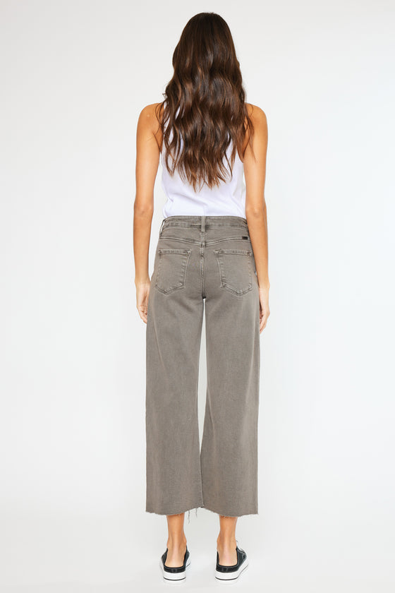 Dianella High Rise Crop Wide Leg Jeans - Official Kancan USA