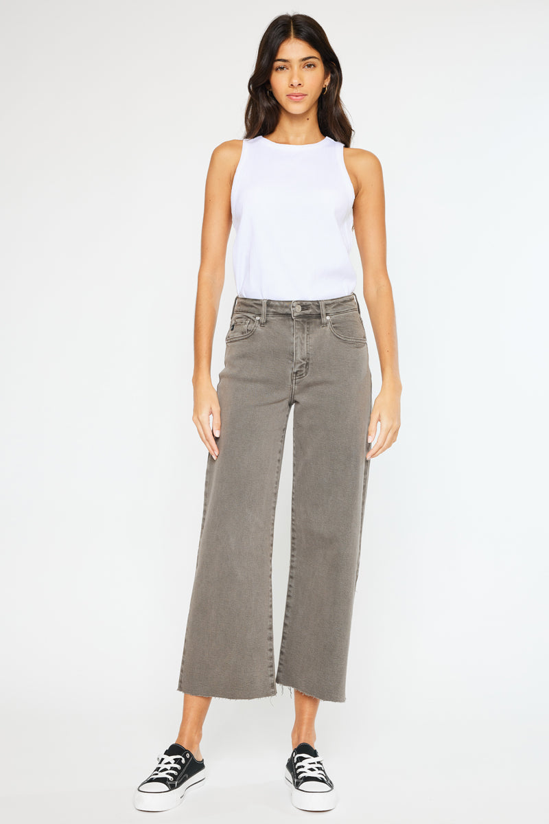 Dianella High Rise Crop Wide Leg Jeans - Official Kancan USA