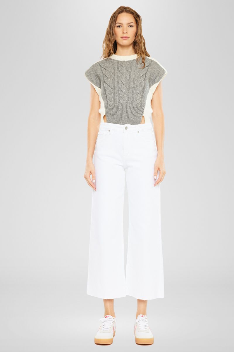 Dianella High Rise Crop Wide Leg Jeans - Official Kancan USA