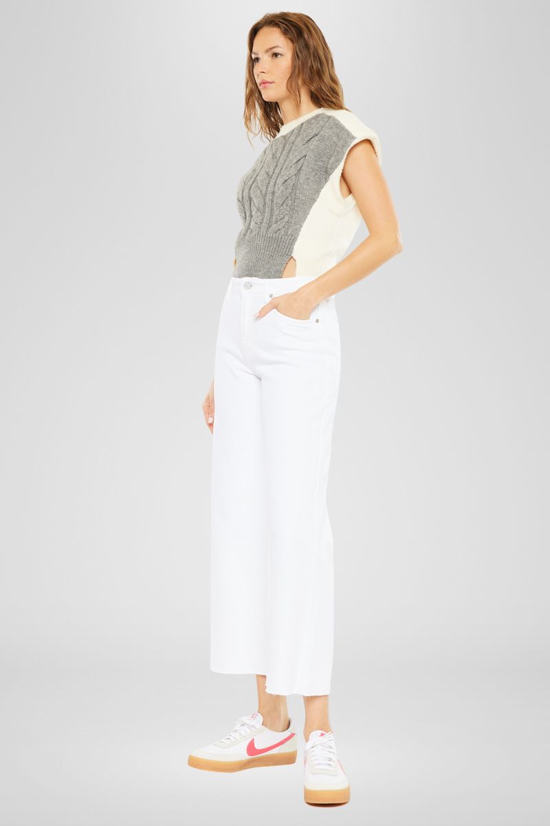 Dianella High Rise Crop Wide Leg Jeans - Official Kancan USA