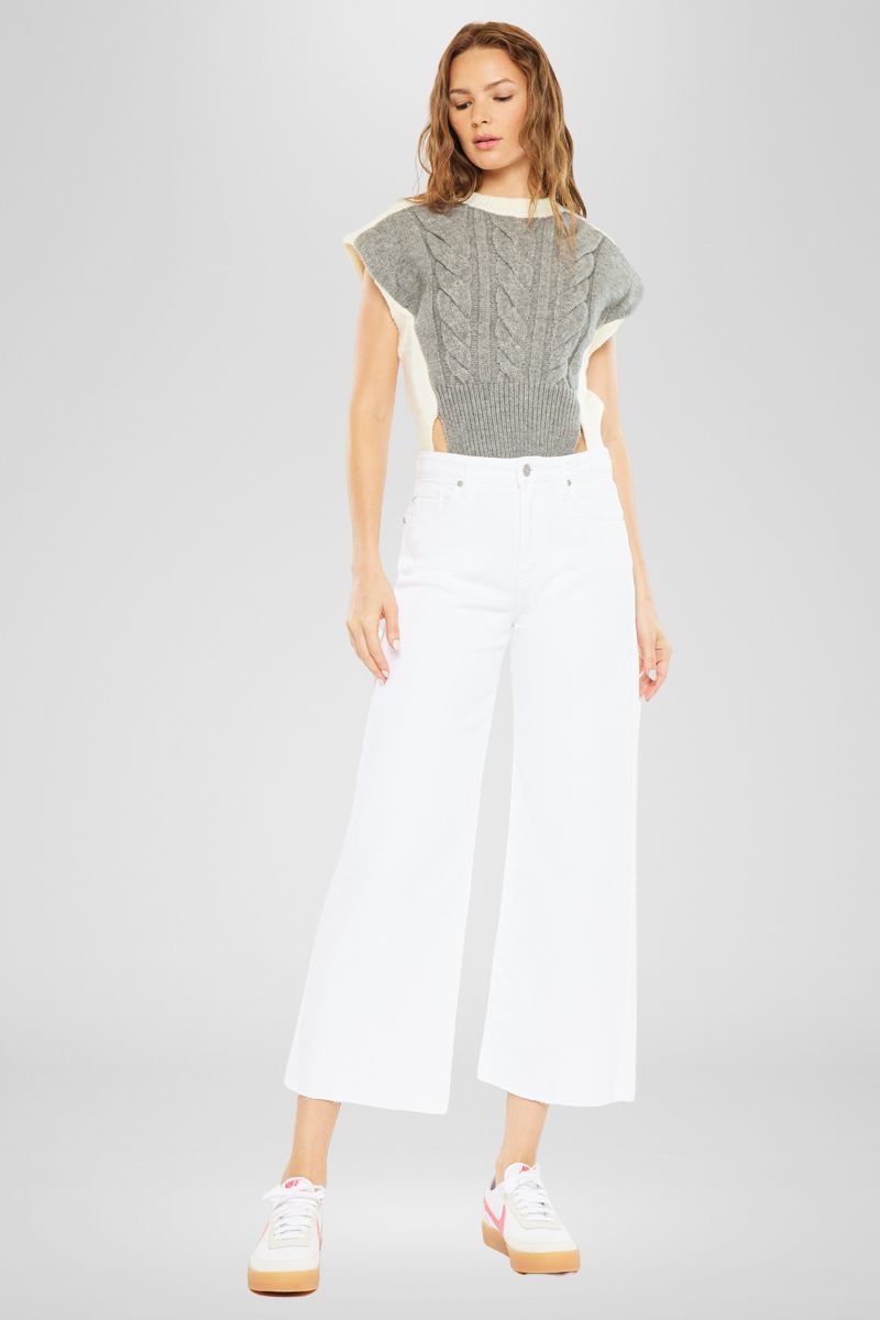 Dianella High Rise Crop Wide Leg Jeans - Official Kancan USA