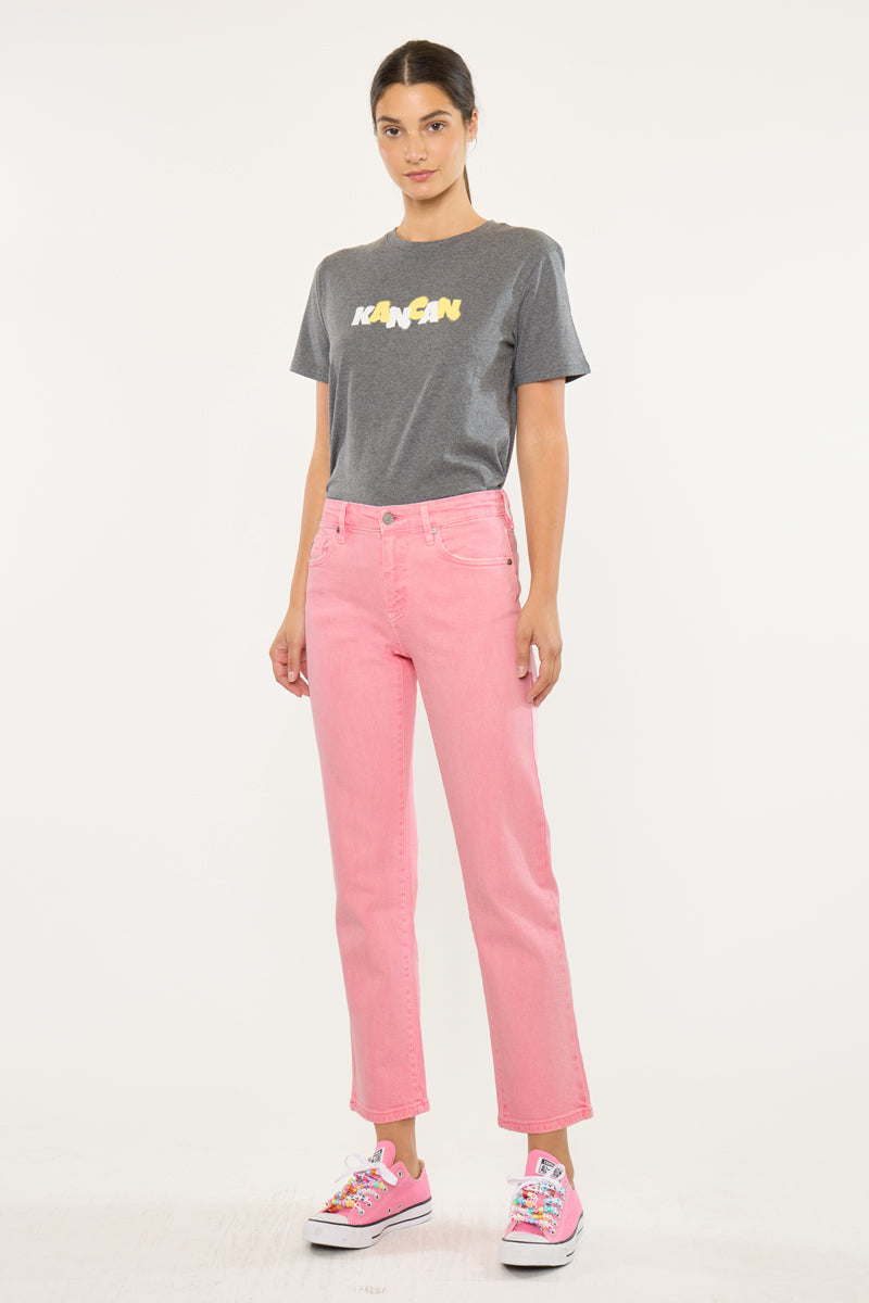 Hannah Mid Rise Straight Jeans - Official Kancan USA