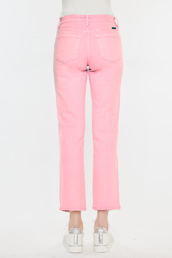 Hannah Mid Rise Straight Jeans