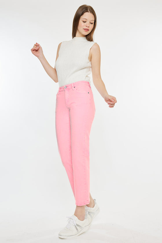 Hannah Mid Rise Straight Jeans