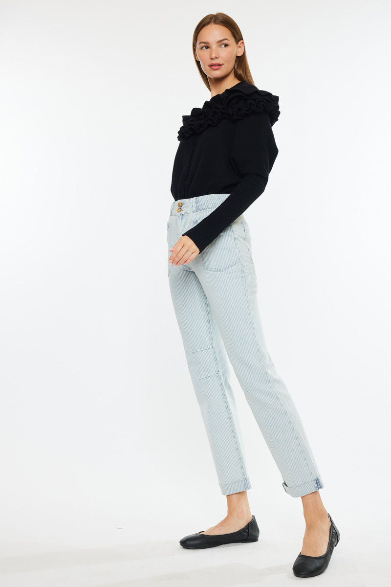 Genevie High Rise Straight Jeans - Official Kancan USA