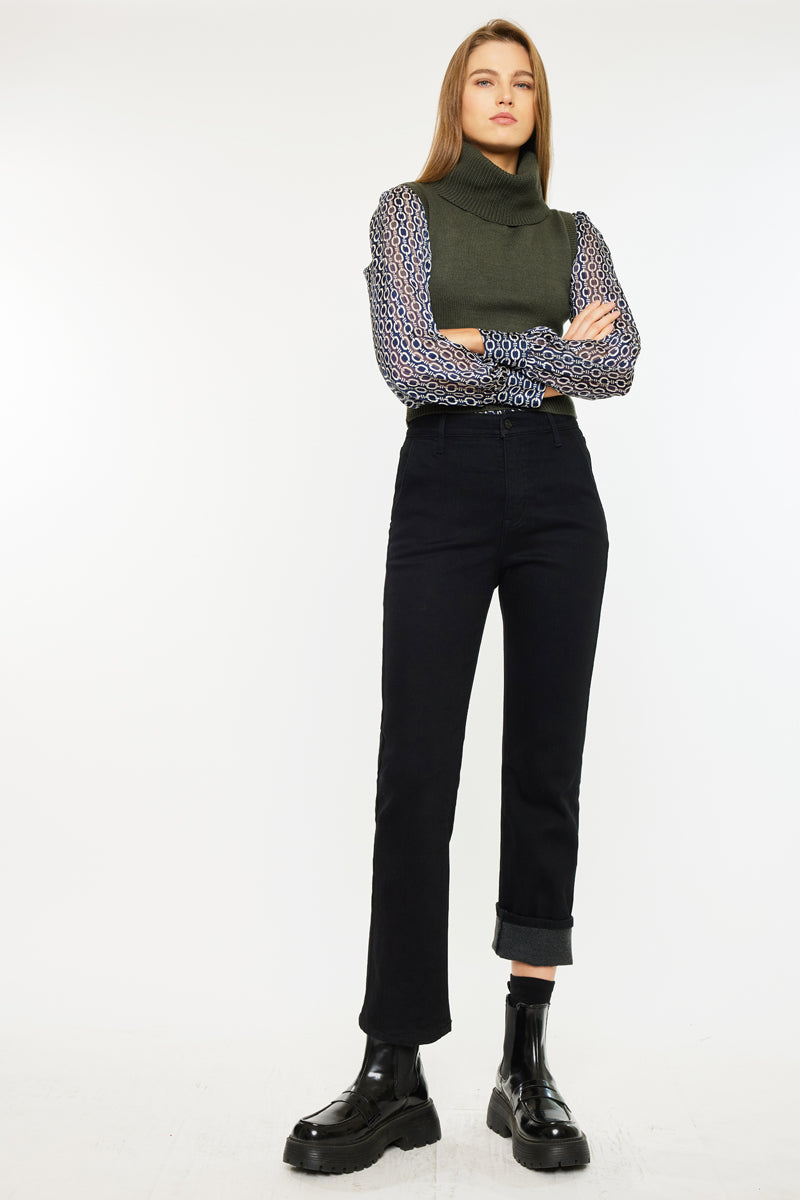Isa High Rise Straight Leg Jeans - Official Kancan USA