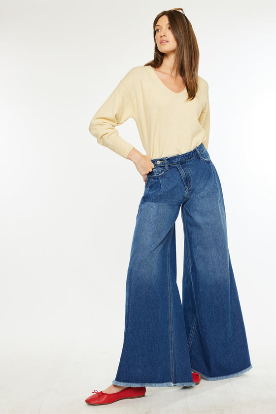 Marley High Rise Super Wide Leg Jeans - Official Kancan USA