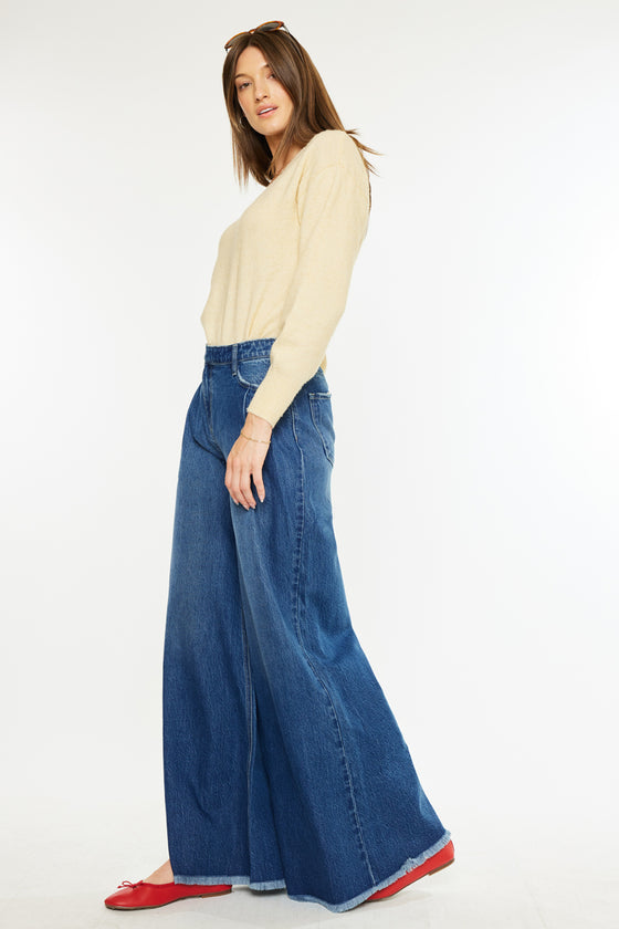 Marley High Rise Super Wide Leg Jeans - Official Kancan USA