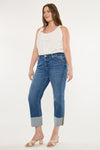 Gisela Mid Rise Crop Straight Jeans (Plus Size) - Official Kancan USA