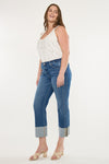 Gisela Mid Rise Crop Straight Jeans (Plus Size) - Official Kancan USA
