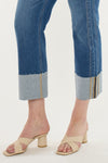 Gisela Mid Rise Crop Straight Jeans (Plus Size) - Official Kancan USA
