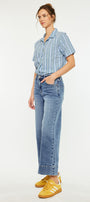 Nessa High Rise Crop Wide Leg Jeans - Official Kancan USA