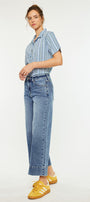 Nessa High Rise Crop Wide Leg Jeans - Official Kancan USA