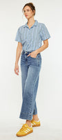 Nessa High Rise Crop Wide Leg Jeans - Official Kancan USA