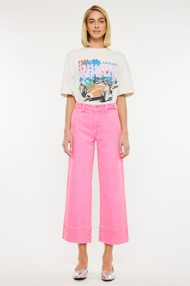 Stacy High Rise Crop Wide – Kancan USA