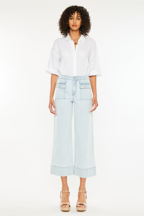 Jace High Rise Crop Wide Leg Jeans - Official Kancan USA