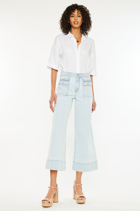 Jace High Rise Crop Wide Leg Jeans - Official Kancan USA