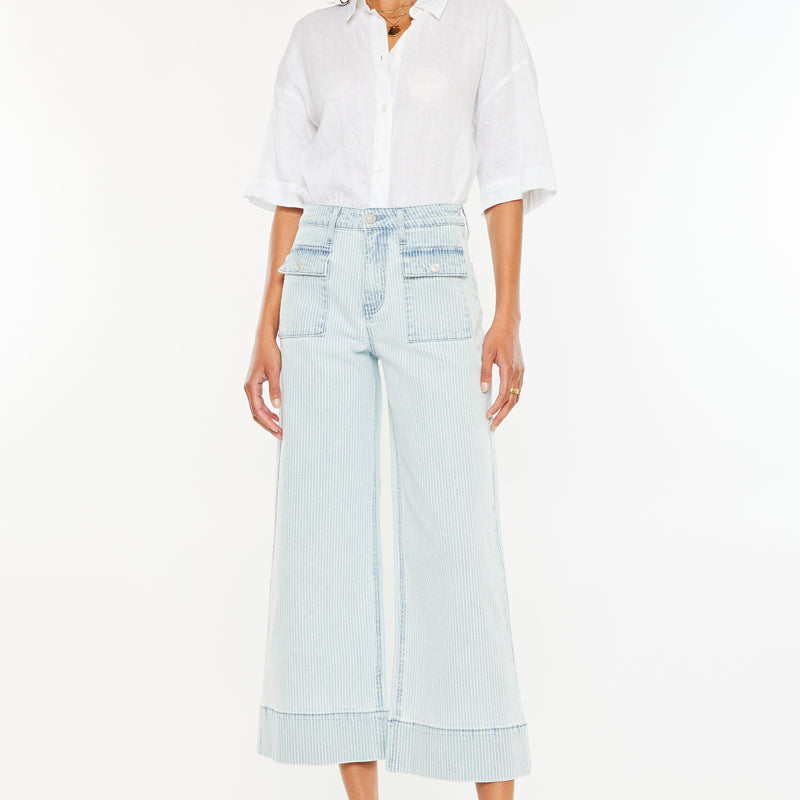 Jace High Rise Crop Wide Leg Jeans - Official Kancan USA