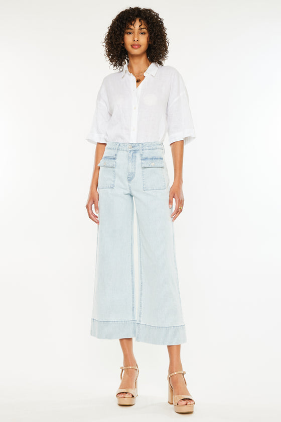 Jace High Rise Crop Wide Leg Jeans - Official Kancan USA