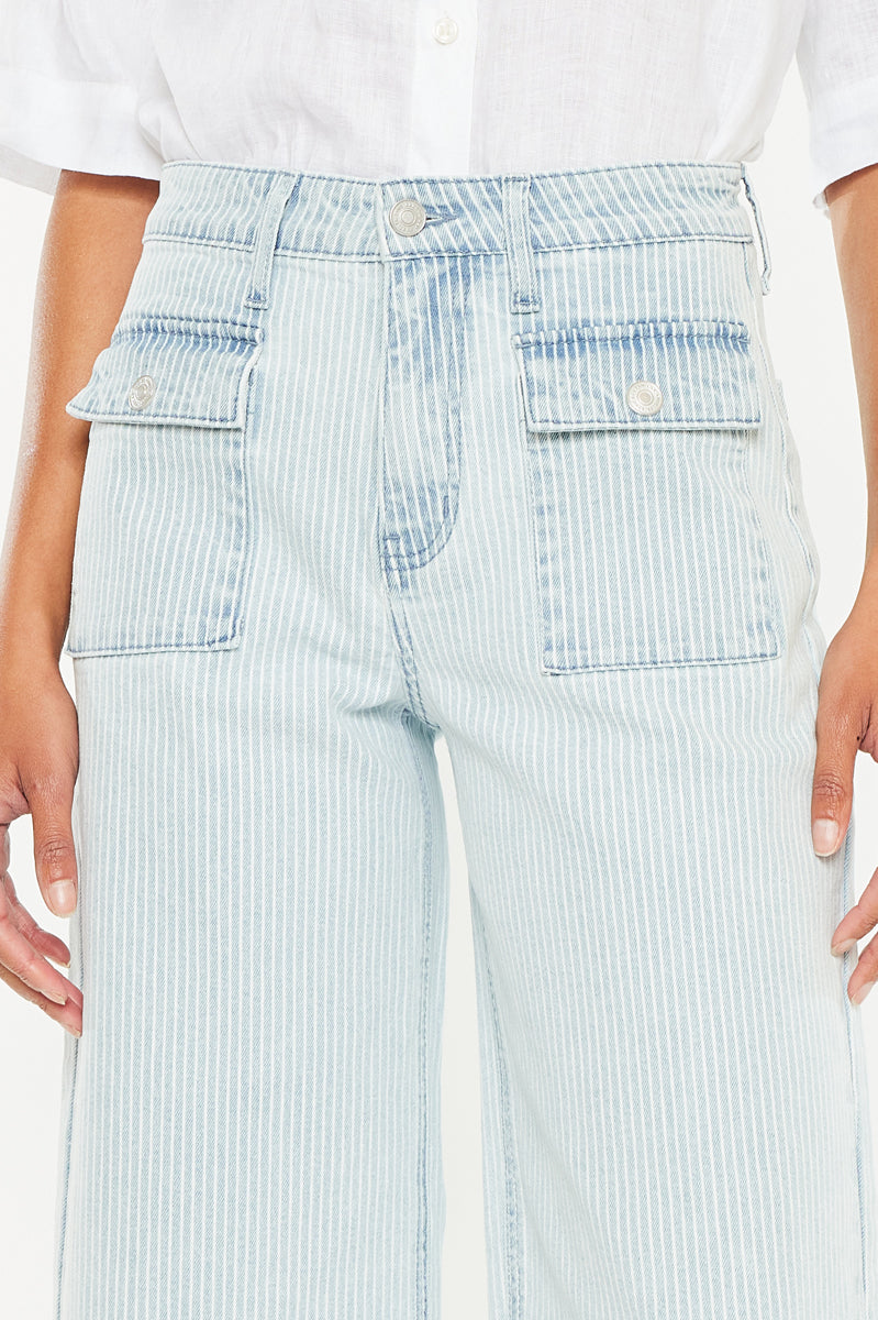 Jace High Rise Crop Wide Leg Jeans - Official Kancan USA