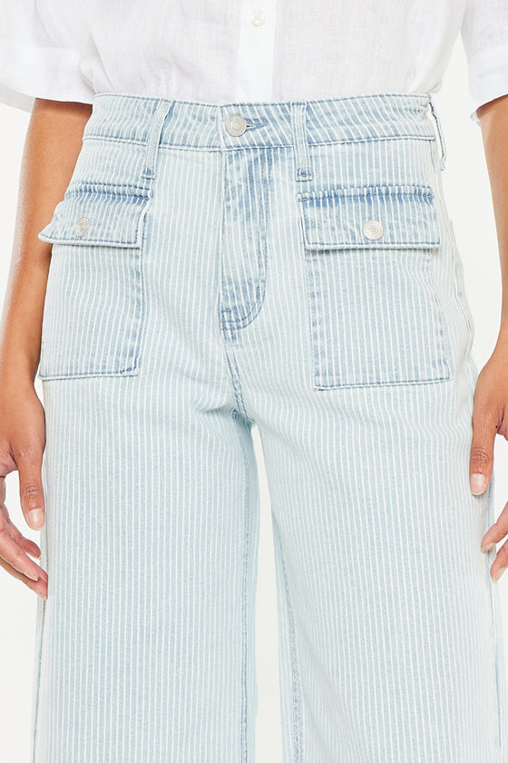 Jace High Rise Crop Wide Leg Jeans - Official Kancan USA