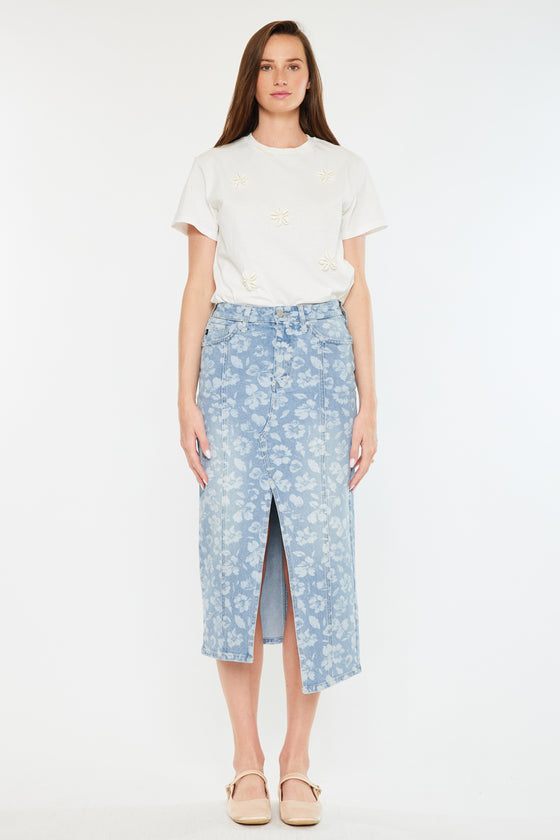 Hibiscus High Rise Midi Skirt