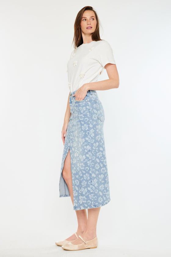 Hibiscus High Rise Midi Skirt